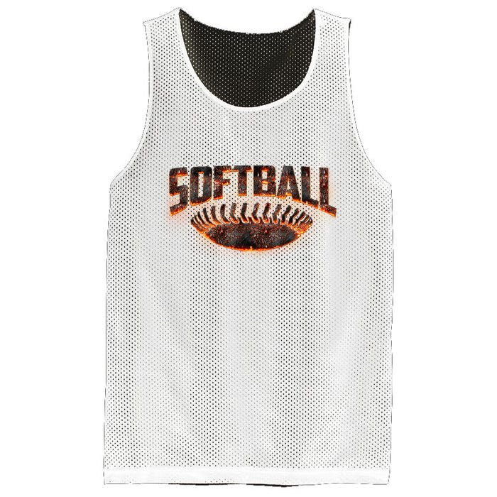 Vintage Softball Logo Mesh Reversible Basketball Jersey Tank