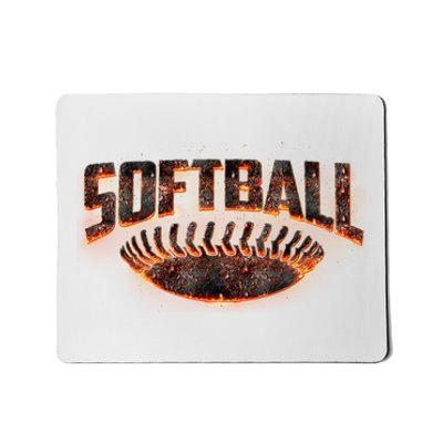 Vintage Softball Logo Mousepad