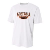 Vintage Softball Logo Youth Performance Sprint T-Shirt