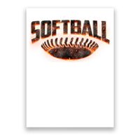 Vintage Softball Logo Poster