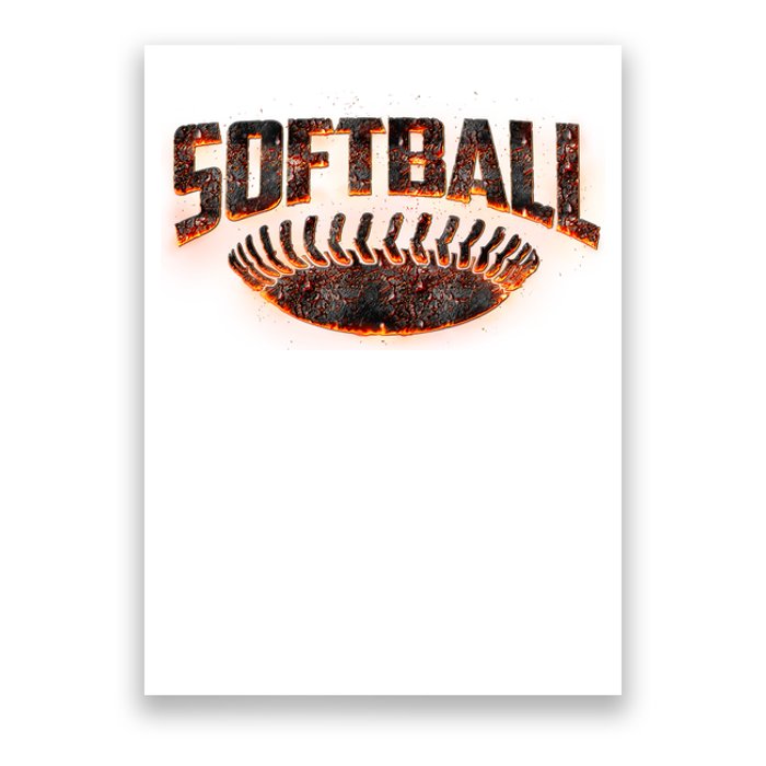 Vintage Softball Logo Poster