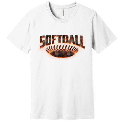 Vintage Softball Logo Premium T-Shirt