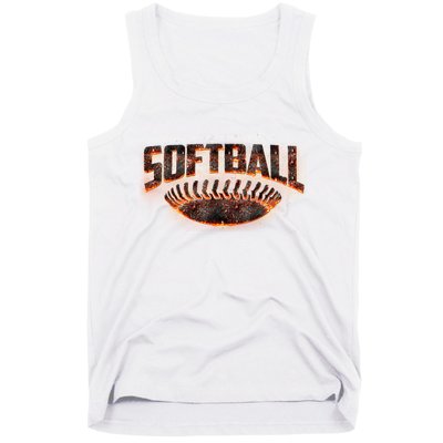 Vintage Softball Logo Tank Top