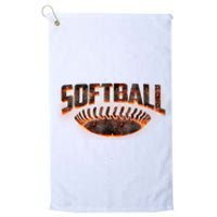 Vintage Softball Logo Platinum Collection Golf Towel