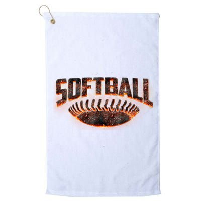 Vintage Softball Logo Platinum Collection Golf Towel