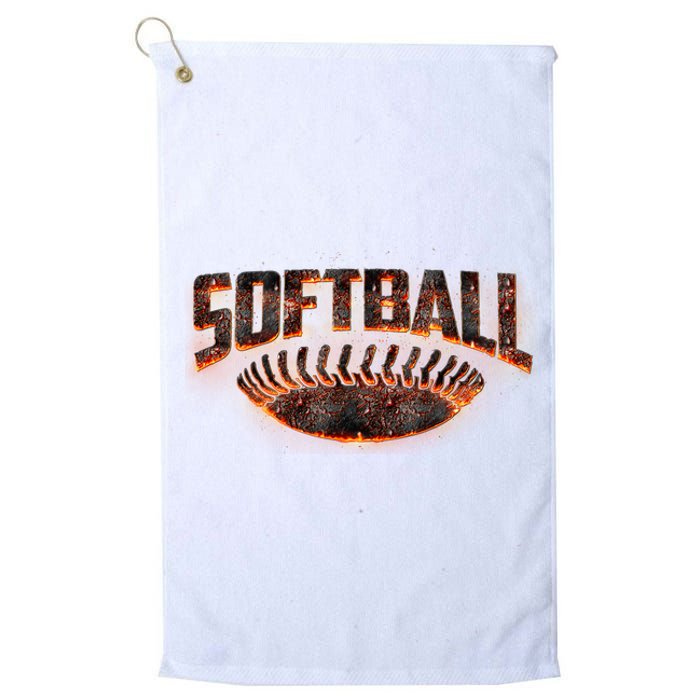 Vintage Softball Logo Platinum Collection Golf Towel