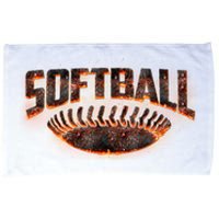 Vintage Softball Logo Microfiber Hand Towel