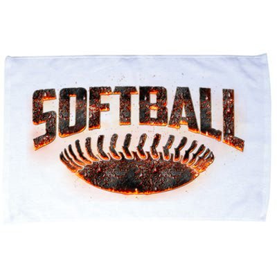 Vintage Softball Logo Microfiber Hand Towel