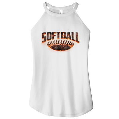 Vintage Softball Logo Women’s Perfect Tri Rocker Tank