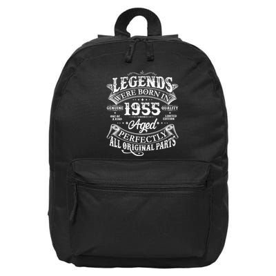 Vintage Scroll Legends Were Born In 1955 Aged Perfectly 70th Birthday 16 in Basic Backpack