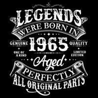 Vintage Scroll Legends Were Born In 1965 Aged Perfectly 60th Birthday Backpack