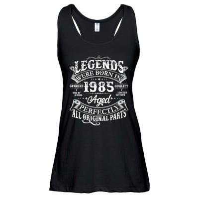 Vintage Scroll Legends Were Born In 1985 Aged Perfectly 40th Birthday Ladies Essential Flowy Tank