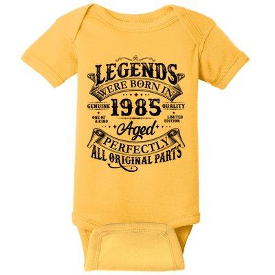 Vintage Scroll Legends Were Born In 1985 Aged Perfectly 40th Birthday Baby Bodysuit