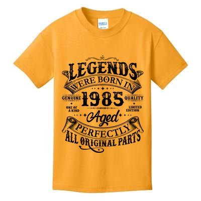 Vintage Scroll Legends Were Born In 1985 Aged Perfectly 40th Birthday Kids T-Shirt