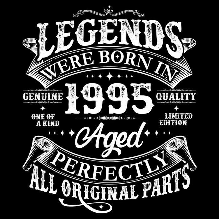 Vintage Scroll Legends Were Born In 1995 Aged Perfectly 30th Birthday Bucket Hat