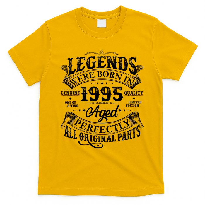 Vintage Scroll Legends Were Born In 1995 Aged Perfectly 30th Birthday T-Shirt