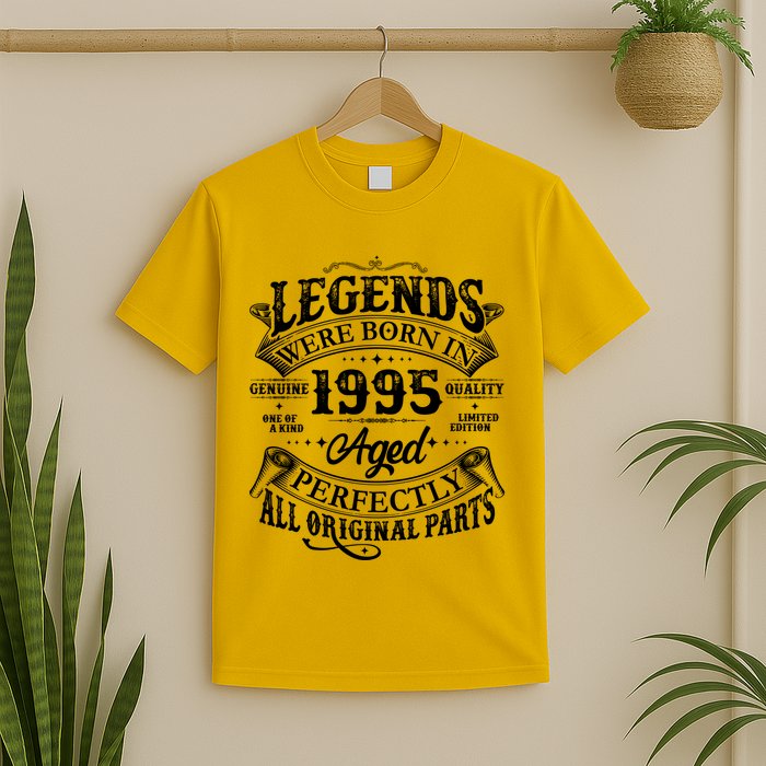 Vintage Scroll Legends Were Born In 1995 Aged Perfectly 30th Birthday T-Shirt