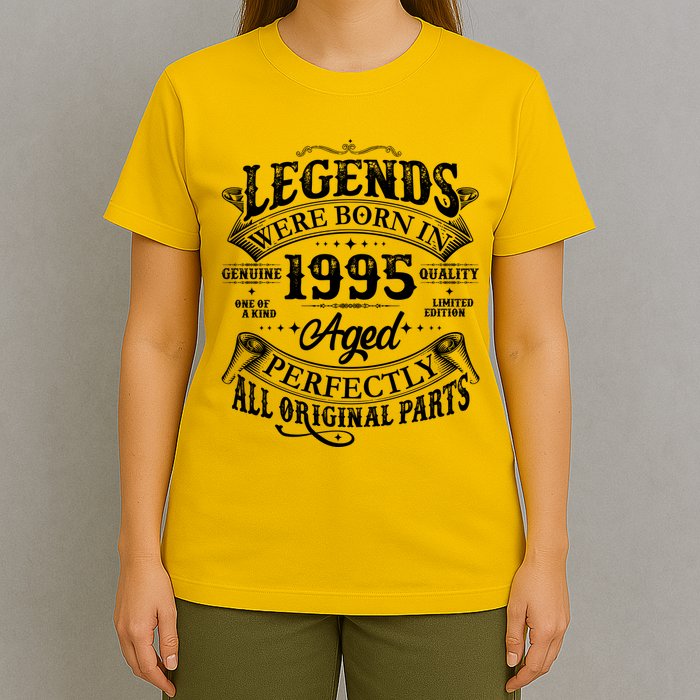 Vintage Scroll Legends Were Born In 1995 Aged Perfectly 30th Birthday T-Shirt