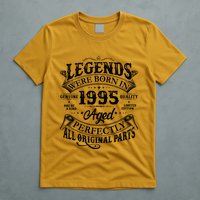 Vintage Scroll Legends Were Born In 1995 Aged Perfectly 30th Birthday T-Shirt