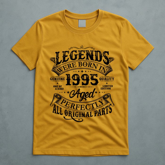 Vintage Scroll Legends Were Born In 1995 Aged Perfectly 30th Birthday T-Shirt