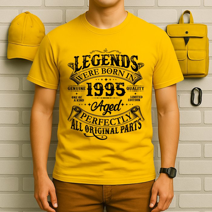 Vintage Scroll Legends Were Born In 1995 Aged Perfectly 30th Birthday T-Shirt