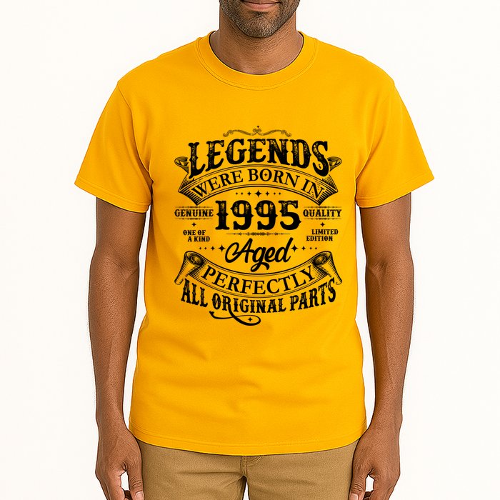 Vintage Scroll Legends Were Born In 1995 Aged Perfectly 30th Birthday Tall T-Shirt