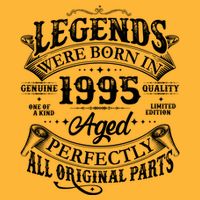 Vintage Scroll Legends Were Born In 1995 Aged Perfectly 30th Birthday Baby Bodysuit
