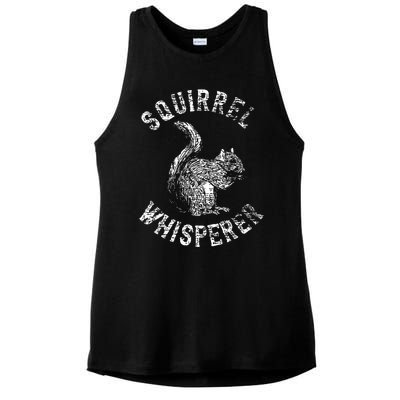 Vintage Squirrel Lover Squirrel Whisperer Ladies PosiCharge Tri-Blend Wicking Tank