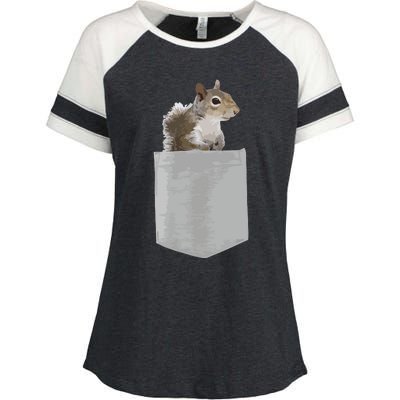 Vintage Squirrel Lover Squirrel Whisperer Enza Ladies Jersey Colorblock Tee