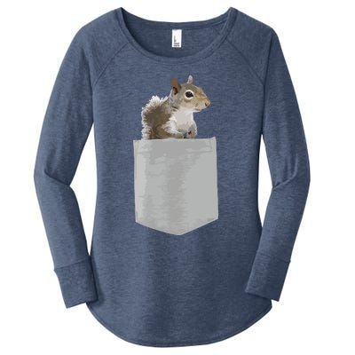 Vintage Squirrel Lover Squirrel Whisperer Women's Perfect Tri Tunic Long Sleeve Shirt