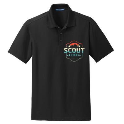 Vintage Scout Life For A Camping Nature Hiking Scout Dry Zone Grid Polo