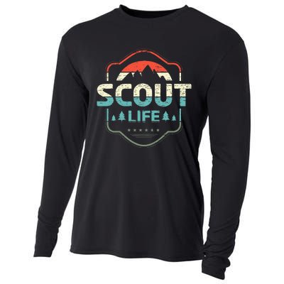 Vintage Scout Life For A Camping Nature Hiking Scout Cooling Performance Long Sleeve Crew