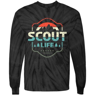 Vintage Scout Life For A Camping Nature Hiking Scout Tie-Dye Long Sleeve Shirt