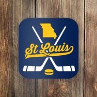 Vintage St. Louis Ice Hockey Sticks Sports Team Fan Gift Coaster