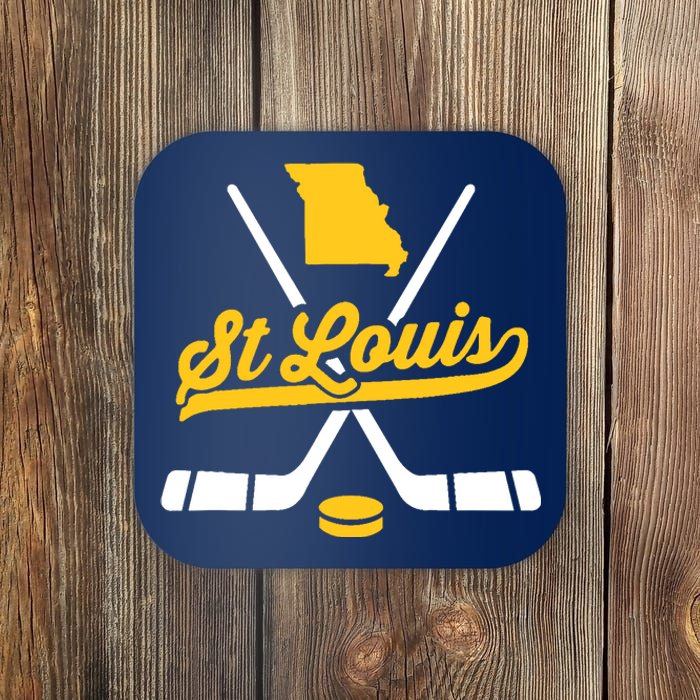 Vintage St. Louis Ice Hockey Sticks Sports Team Fan Gift Coaster