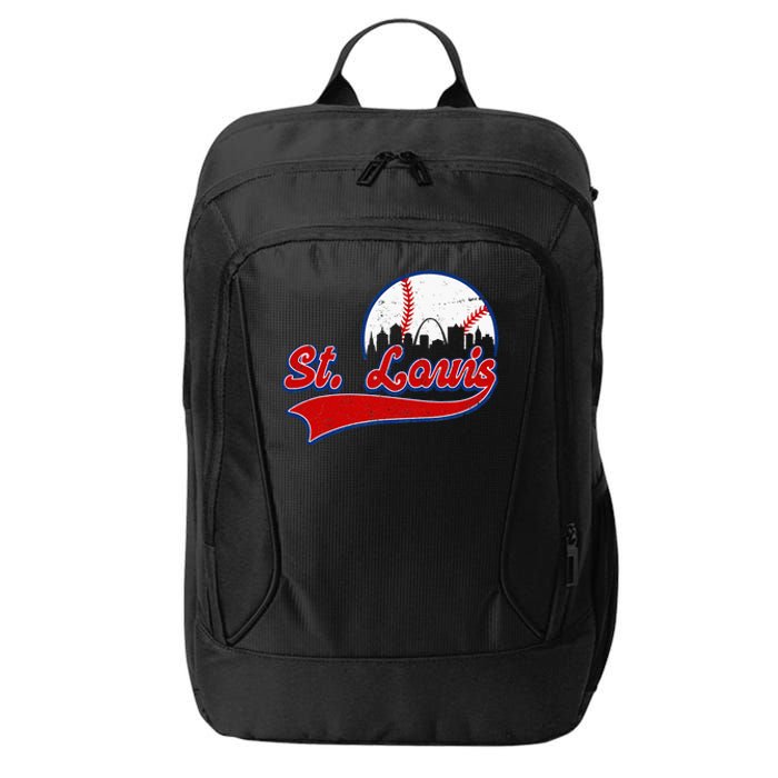 Vintage St. Louis City Downtown Skylines Baseball Fans Lover City Backpack