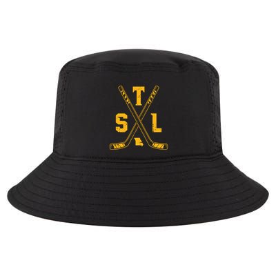 Vintage St Louis Ice Hockey Sticks Retro Gift Cool Comfort Performance Bucket Hat