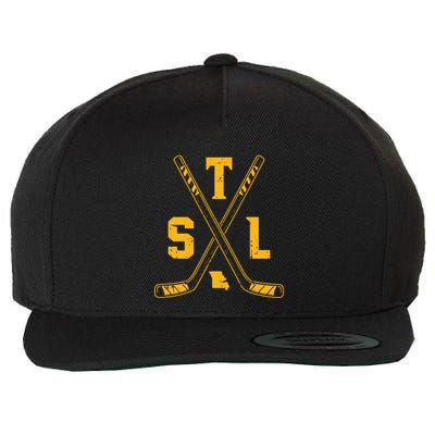 Vintage St Louis Ice Hockey Sticks Retro Gift Wool Snapback Cap