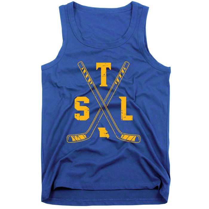 Vintage St Louis Ice Hockey Sticks Retro Gift Tank Top