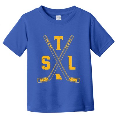 Vintage St Louis Ice Hockey Sticks Retro Gift Toddler T-Shirt