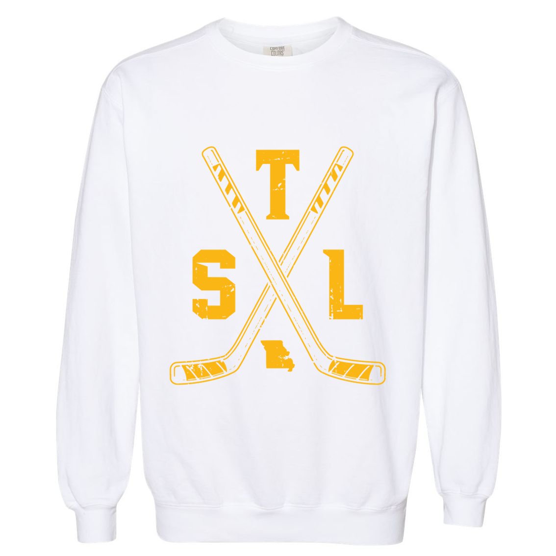 Vintage St Louis Ice Hockey Sticks Retro Gift Garment-Dyed Sweatshirt