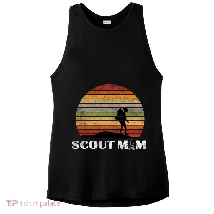Vintage Scout Leader Scout Mom Cute Gift Ladies PosiCharge Tri-Blend Wicking Tank