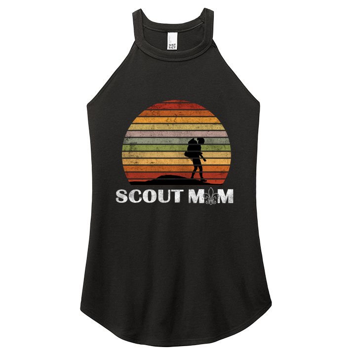 Vintage Scout Leader Scout Mom Cute Gift Women's Perfect Tri Rocker Tank