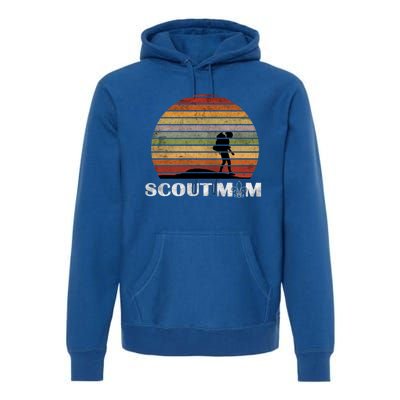 Vintage Scout Leader Scout Mom Cute Gift Premium Hoodie