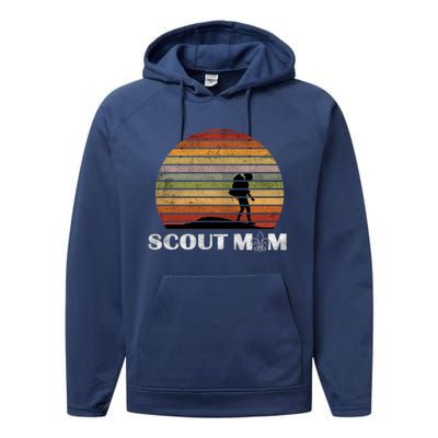 Vintage Scout Leader Scout Mom Cute Gift Performance Fleece Hoodie