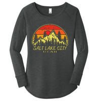 Vintage Salt Lake City Utah Ut Mountains Hiking Souvenir Women's Perfect Tri Tunic Long Sleeve Shirt