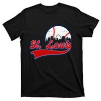 Vintage St. Louis City Downtown Skylines Baseball Fans Lover T-Shirt