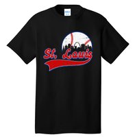 Vintage St. Louis City Downtown Skylines Baseball Fans Lover Tall T-Shirt