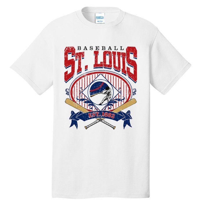 Vintage St Louis Baseball  Baseball Love Tall T-Shirt