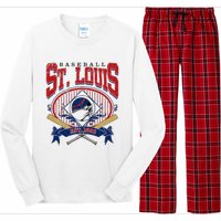 Vintage St Louis Baseball  Baseball Love Long Sleeve Pajama Set